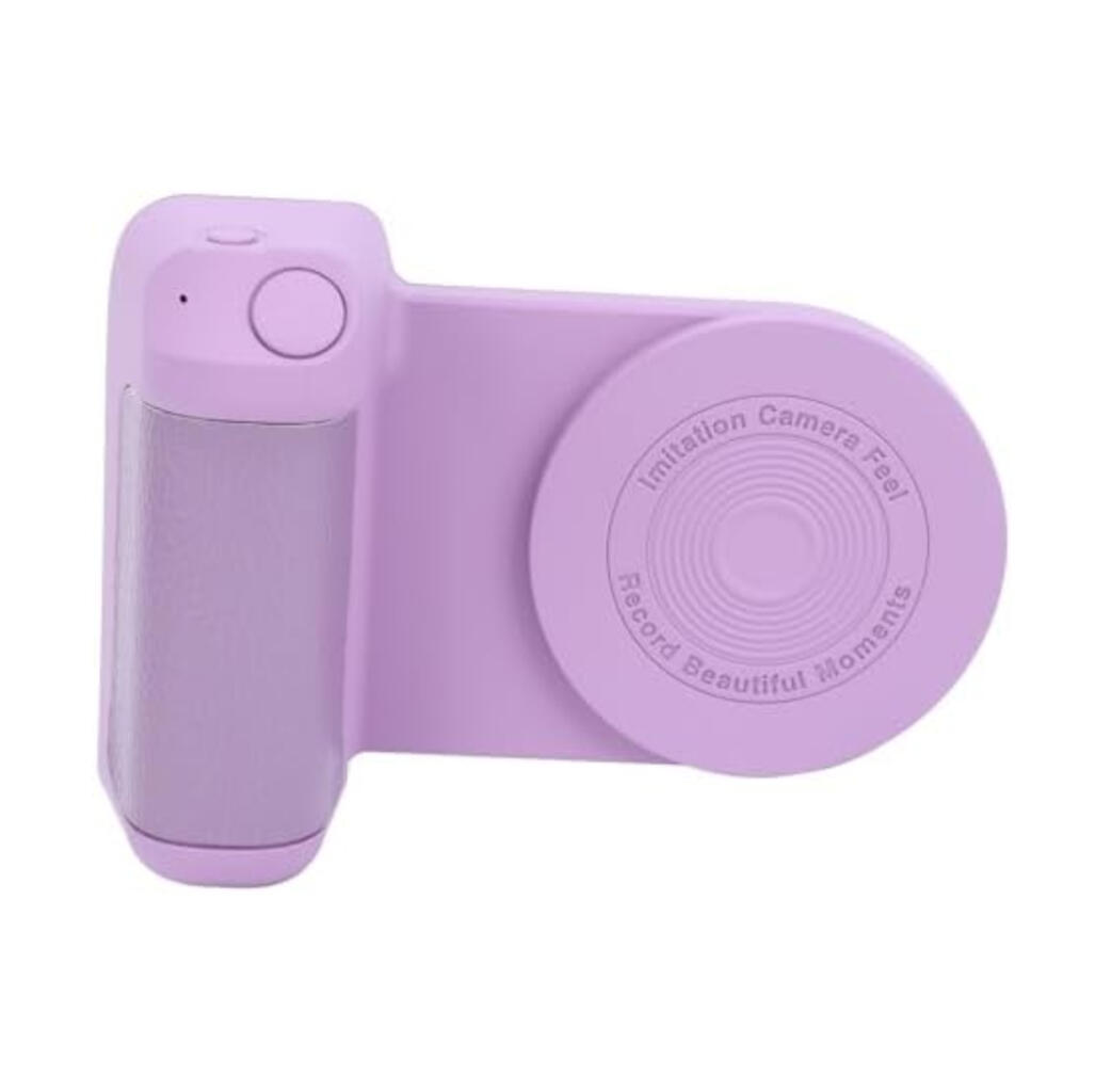 Magnetic Phone Grip, Magnetic Camera Bracket, Cordless Charging Stand with 3300mAh for Video, Comfortable Handle, Rotatable Desi Magnetic Phone Grip, Magnetic Camera Bracket, Cordless Charging Stand with 3300mAh for Video, Comfortable Handle, Rotatable Design, Compatible with All Smartphones (Purple)