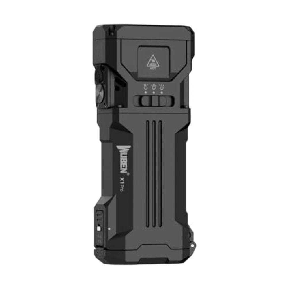 WUBEN X1Pro Rechargeable Flashlights high lumens, Super Bright Flashlight 12300 lumens, EDC Flat Shape with Spotlight Floodlight Strobe Modes, IP65 Portable Flash Light for Camping, Emergency, Working